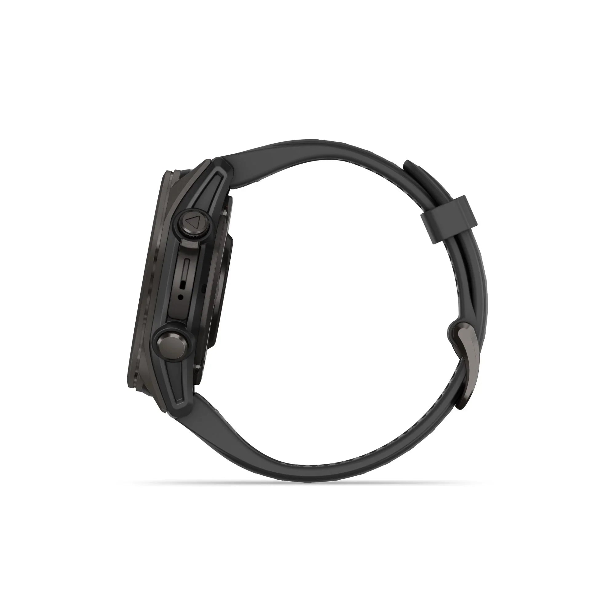 Reloj Garmin Fenix 8 AMOLED Zafiro Titanio Carbono Gris DLC con correa de silicona negra, 43 mm